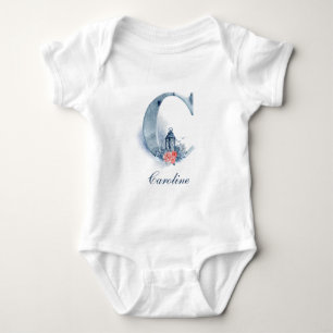 Body Para Bebê Monograma Personalizado de Nome Personalizado   Ro