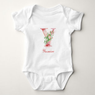 Body Para Bebê Monograma Personalizado de Nome Personalizado Ro