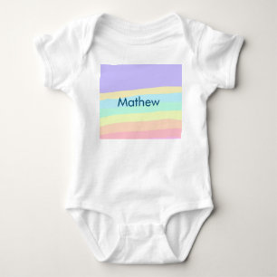 Body Para Bebê monograma simples de letra inicial adicione seu no