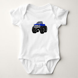 Body Para Bebê Monster truck azul