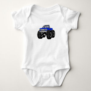 Body Para Bebê Monster truck azul