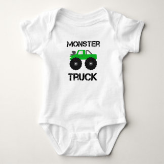 Body Para Bebê Monster truck verde