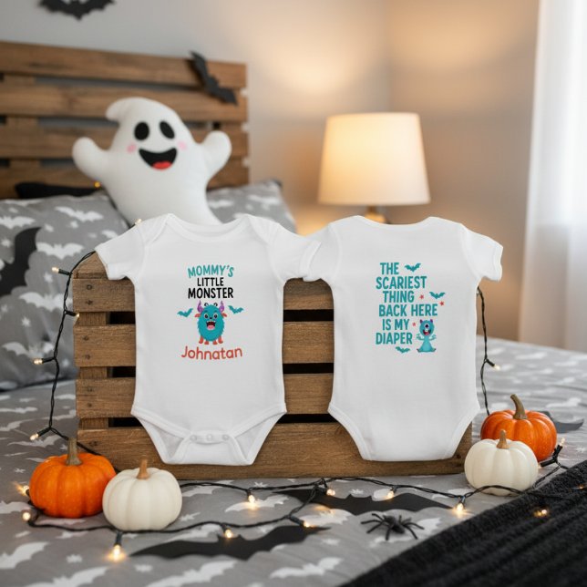 Body Para Bebê Monstrinho da Mamãe Halloween Divertido  (Criador carregado)