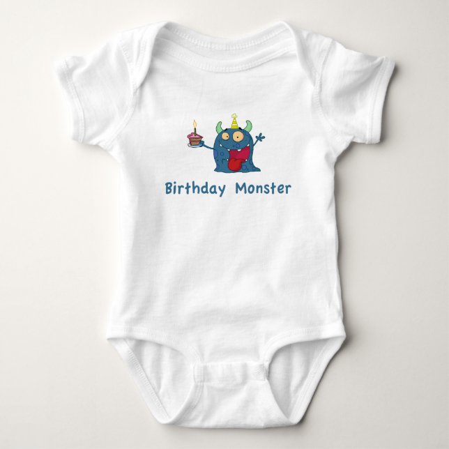Body Para Bebê Monstro de Aniversário (Frente)