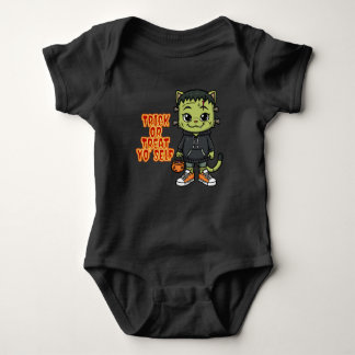Body Para Bebê Monstro de Gatos Bonito Frankenstein - Kawaii Spoo