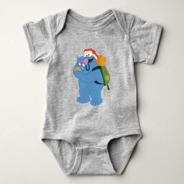 Body Para Bebê Monstro do Biscoito Procurando Cookies (Frente)