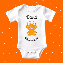 Body Para Bebê Monstro laranja