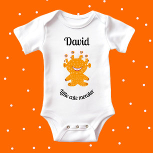 Body Para Bebê Monstro laranja
