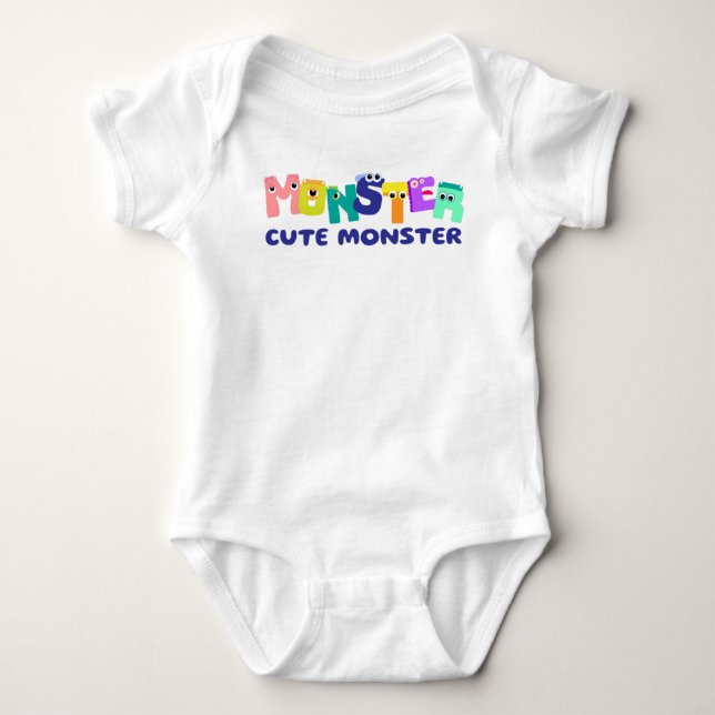 Body Para Bebê Monstro lindo monstro  (Frente)