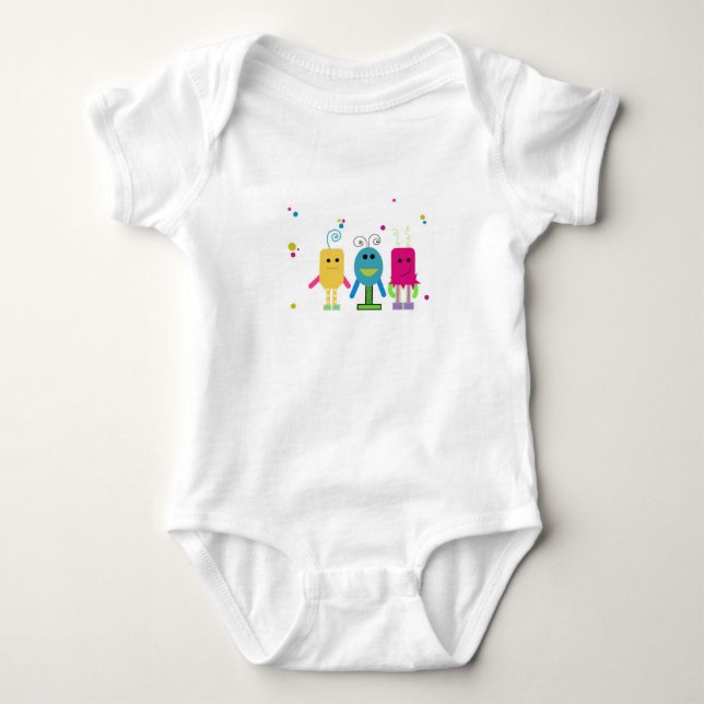 Body Para Bebê Monstros Fofos (Frente)