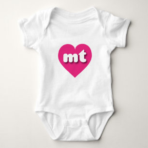 Body Para Bebê Montana Hot Pink Heart - Amor