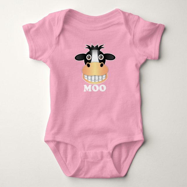 Body Para Bebê Moo - Bebê Jersey Bodycase (Frente)