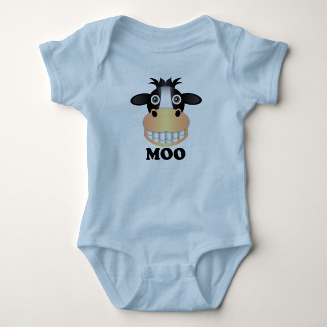 Body Para Bebê Moo -  de biquetê de Baby Jersey (Frente)