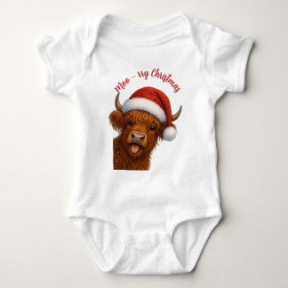 Body Para Bebê Moo-rry ChristmasT-Shirt