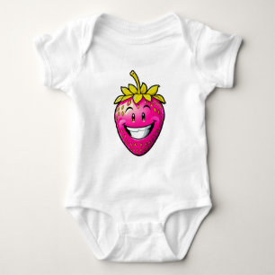 Body Para Bebê Morango Rosa