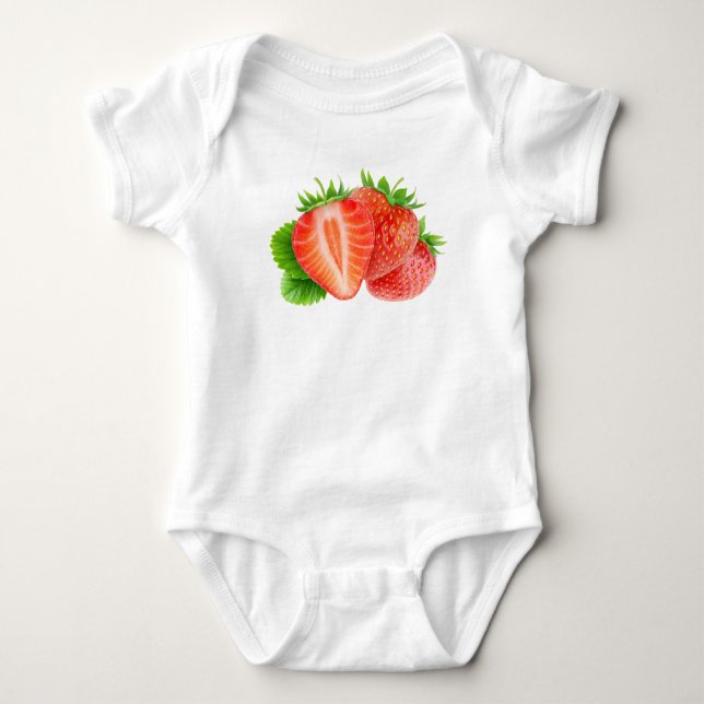 Body Para Bebê Morangos (Frente)
