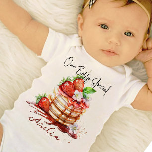 Body Para Bebê Morangos Personalizados - Uma Baga Muito Especial