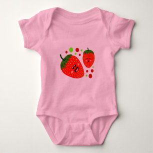 Body Para Bebê Morangos Roupa De Bebê