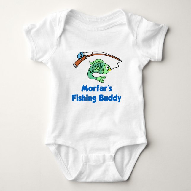 Body Para Bebê Morfar's Fisheries Buddy (Frente)