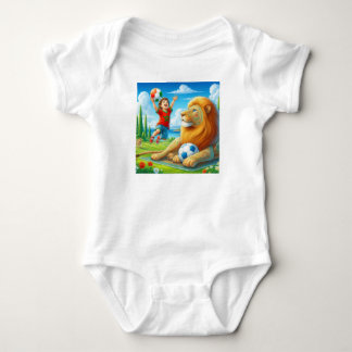 Body Para Bebê Moroccan Football Baby Bodysuit.Lion Pride Design