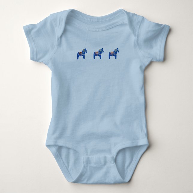 Body Para Bebê Morrill Dala Horses (Frente)