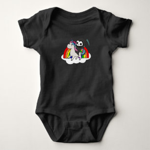 Body Para Bebê Morte Dirigindo Unicorn Funny Unicorn Arco-Íris