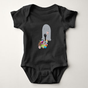 Body Para Bebê Morte por Candy Halloween Design