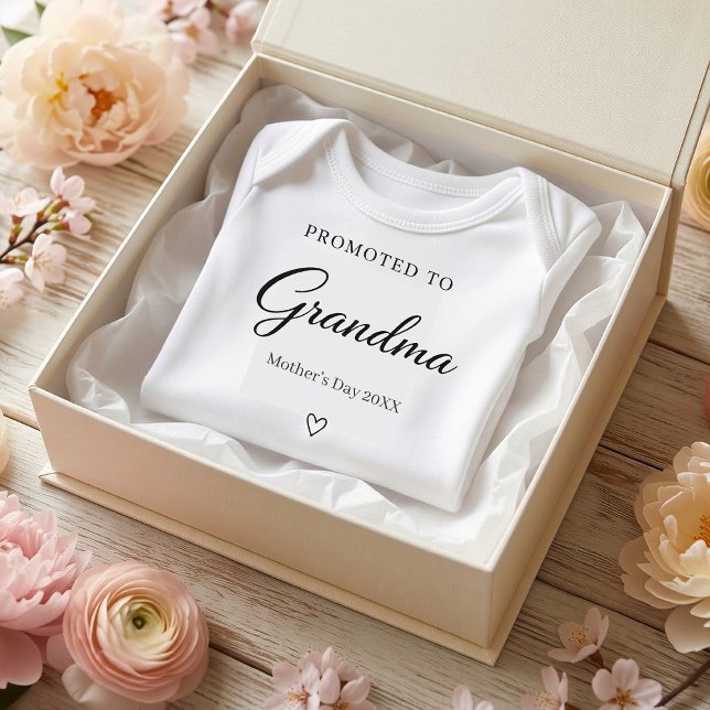 Body Para Bebê Mother’s Day Pregnancy Reveal Gift for Grandma (Mother’s Day Pregnancy Reveal Gift for Grandma Baby Bodysuit)
