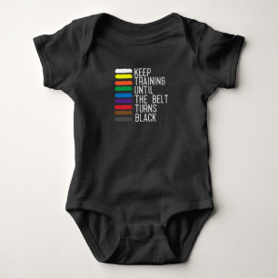 Body Para Bebê Motivação do Cinturão Negro Taekwondo Jiu Jitsu