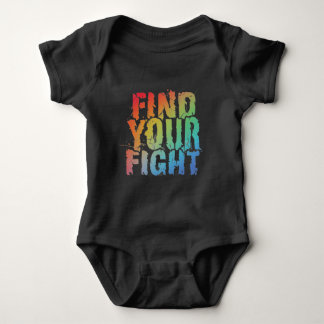 Body Para Bebê Motivational Find Your Fight Quote Art