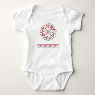 Body Para Bebê Motivos romenos tradicionais Romania 1 da arte