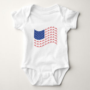 Body Para Bebê mOTO-cruz-bandeira-onda