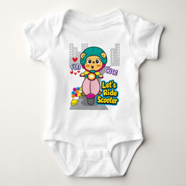 Body Para Bebê Moto do urso (Frente)