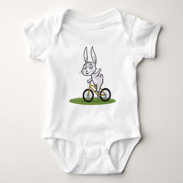 Body Para Bebê Motociclista do coelho (Frente)