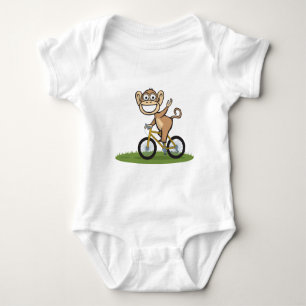 Body Para Bebê Motociclista do macaco