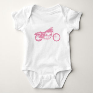 Body Para Bebê Motociclo Rosa