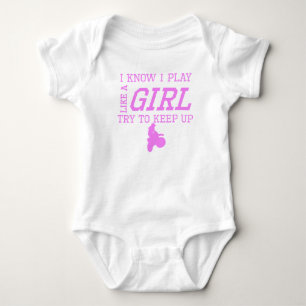 Body Para Bebê Motocross como uma garota