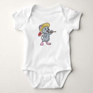 Body Para Bebê Mouse como agricultor com Ax & Hat