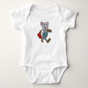 Body Para Bebê Mouse como Handyman com Toolbox