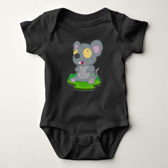 Body Para Bebê Mouse Halloween Zombie (Frente)