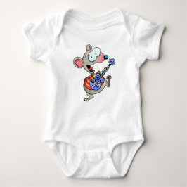 Body Para Bebê Mouse playing guitar with ease and joy