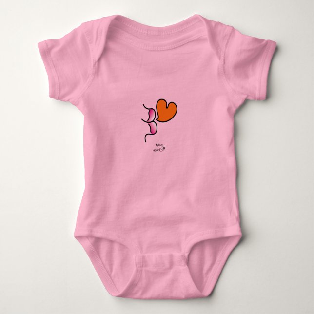 Body Para Bebê muackS voadores!!! Rosa - Bodysuits (Frente)