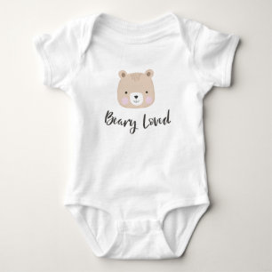 Body Para Bebê Muito Amado   Urso Fofo   Bege