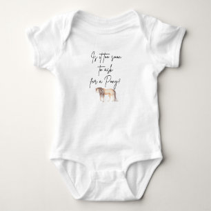 Body Para Bebê Muito Cedo Para Pedir Um Pônei Bebê Cowboy