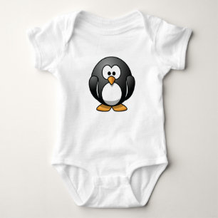 Body Para Bebê Muito em volta do t-shirt do bebê do pinguim