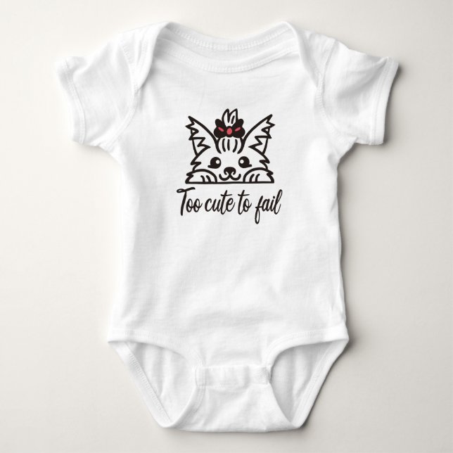Body Para Bebê Muito fofo para falhar (Frente)