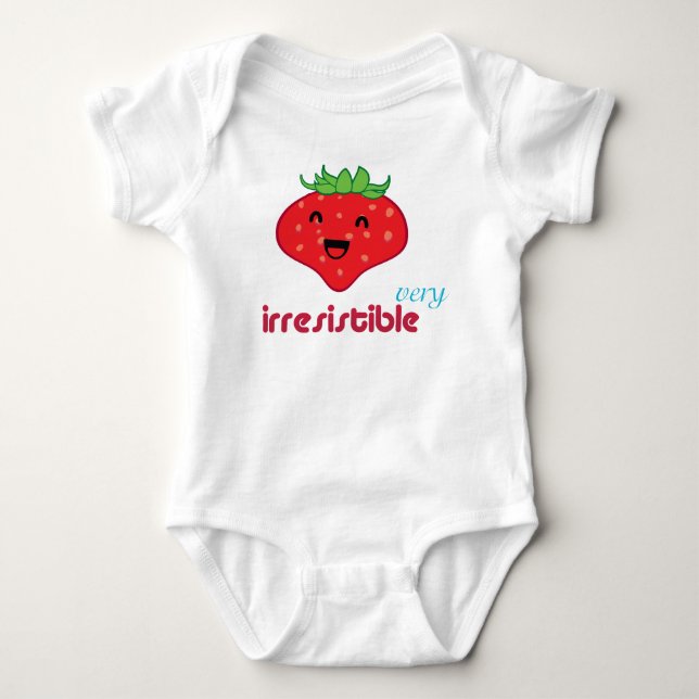 Body Para Bebê muito irresistível - morango (Frente)