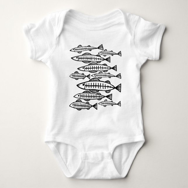 Body Para Bebê Muitos peixes (Frente)