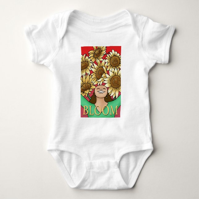 Body Para Bebê Mulher Girassol -- Floresça! (Frente)