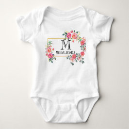 Body Para Bebê mulher monogramada nome personalizado bebê